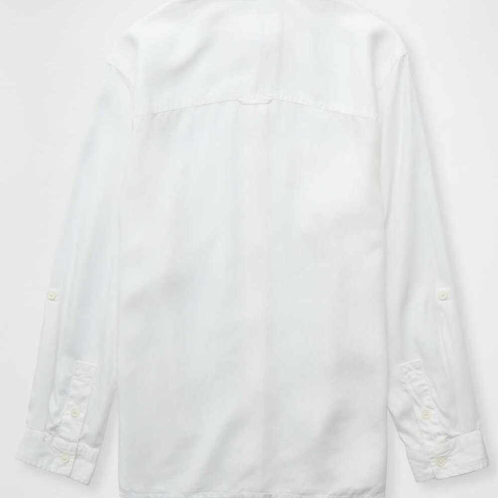 American Eagle Go Big Oversized Cotton Long Sleeve Shirt/Blouse Dress XS-S - Picture 5 of 16